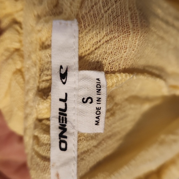 O'Neill Tikal Light Butter Yellow Cotton Tunic Dress Size Small - Picture 7 of 7